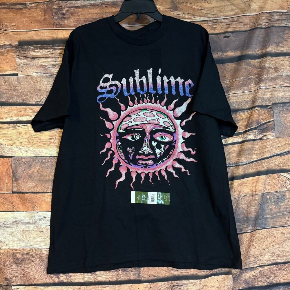 Sublime T-Shirt Men's Black XL Cotton Sun Logo Graphic Band Tee